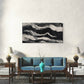Japanese Sumi e Style Abstract Wall Art Canvas Office Home Room Framed 120x60cm