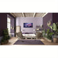 Abstract Purple Flower Vibrant Floral Wall Art canvas office home room framed 80x45cm