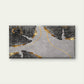Abstract Grey And Gold Tree Rings Wood Grain Wall Art Canvas Office Home Room Framed 80x45cm