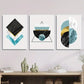 3pcs Geometric Mosaic Marble Texture Painting Metal Print Ready to Hang Art