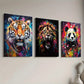 3pcs Modern And Stylish Animal Abstract Art Wall Art Set Canvas Framed 40x60cm - High Quality Print 100% Australian Made Wall Canvas Ready to Hang