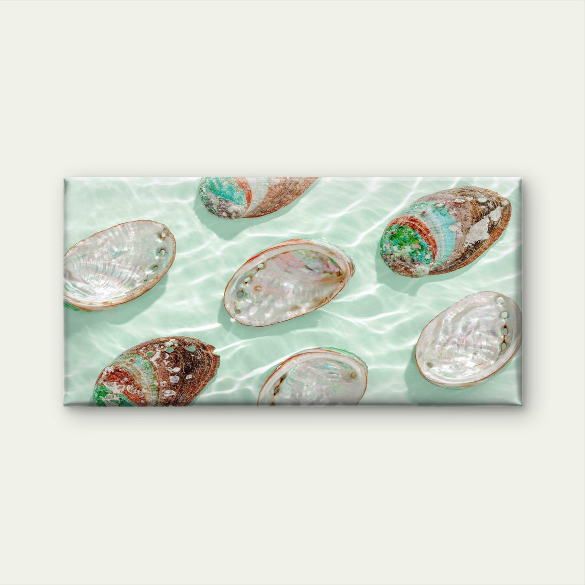 Marine Treasures Shimmering Wall Art Canvas Office Home Room Framed 120x60cm