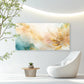 Golden Ether Botanical Leaves Wall Art Canvas Office Home Room Framed 120x60cm