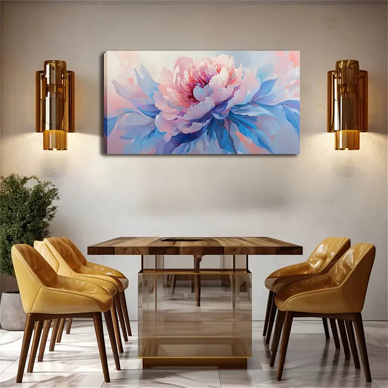 Pink Blooming Flower Modern Wall Art Canvas Office Home Room Framed 120x60cm