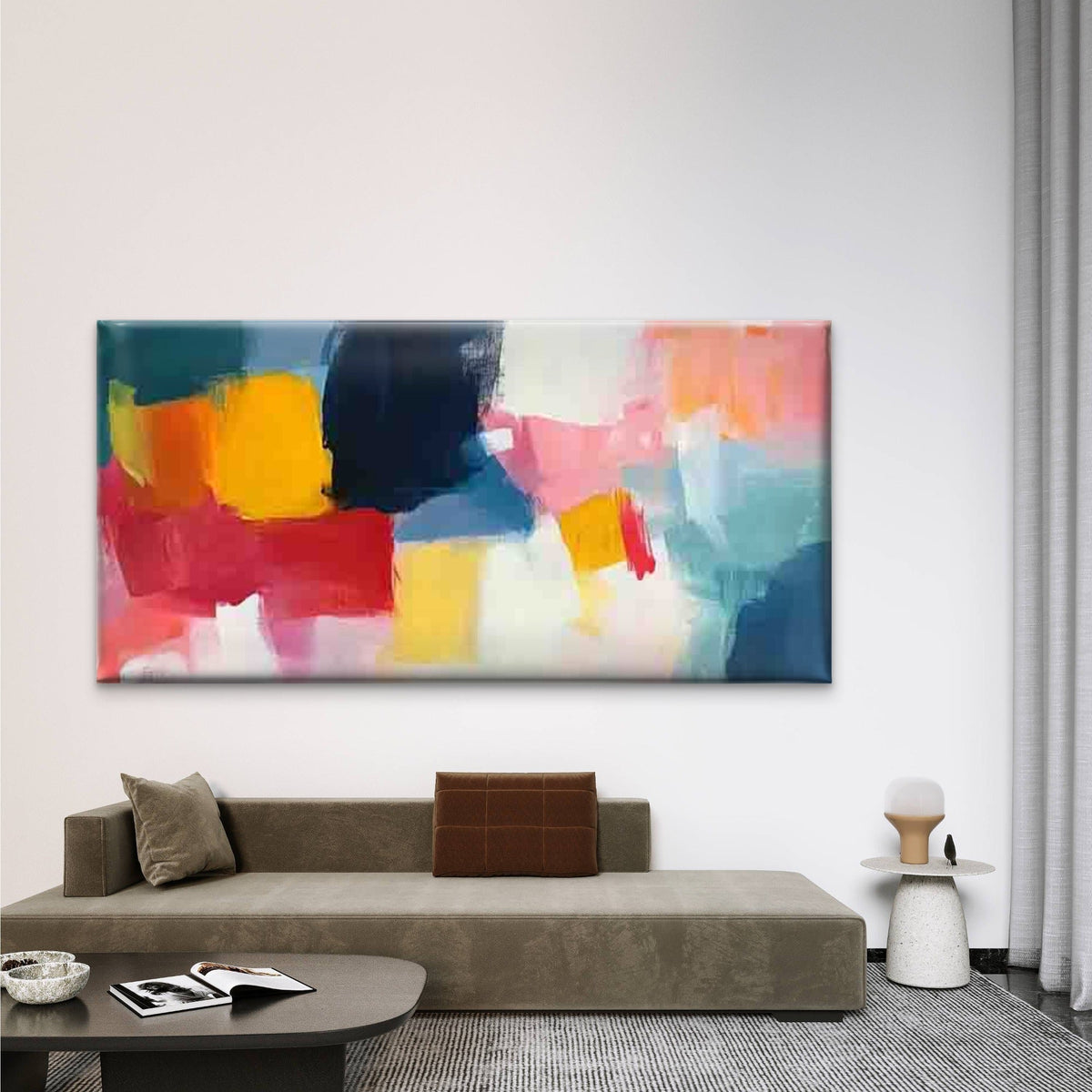 Abstract Colorful Design Wall Art Canvas Office Home Room Framed 120x60cm