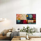 Minimalist Circles & Squares Wall Art Canvas Office Home Room Framed 80x45cm