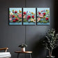 3pcs Beautiful Strawberries Metal Print Ready to Hang Art