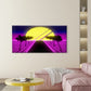 Neon Retro Futuristic Sunset Wall Art Canvas Office Home Room Framed 80x45cm