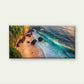 Maluku Islands Cliff Beach Wall Art Canvas Office Home Room Framed 120x60cm