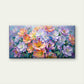 Purple Orange Floral Bouquet Paint Wall Art Canvas Office Home Framed 120x60cm