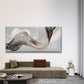 Abstract Metallic Wave Wall Art Canvas Office Home Room Framed 120x60cm