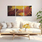 3pcs Cute Capybara Sunrise Over Ancient Lake Metal Print Ready to Hang Art