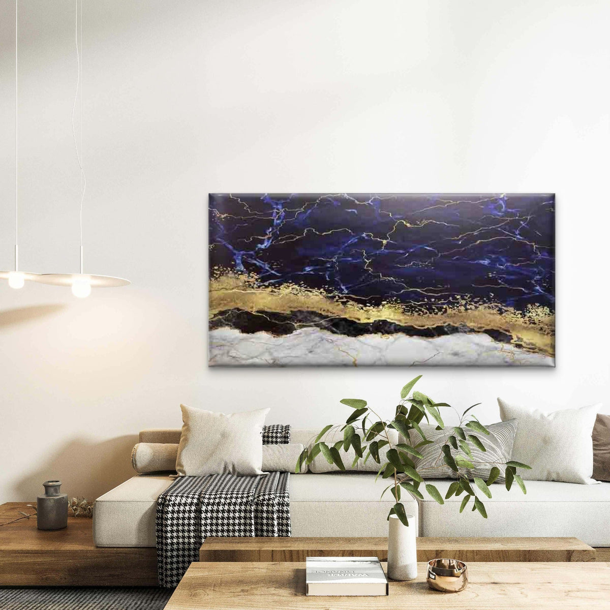 Abstract Golden Black White Wall Art Canvas Office Home Room Framed 120x60cm