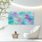 Violet Mist Pastel Leaves Wall Art Canvas Office Home Room Framed 120x60cm
