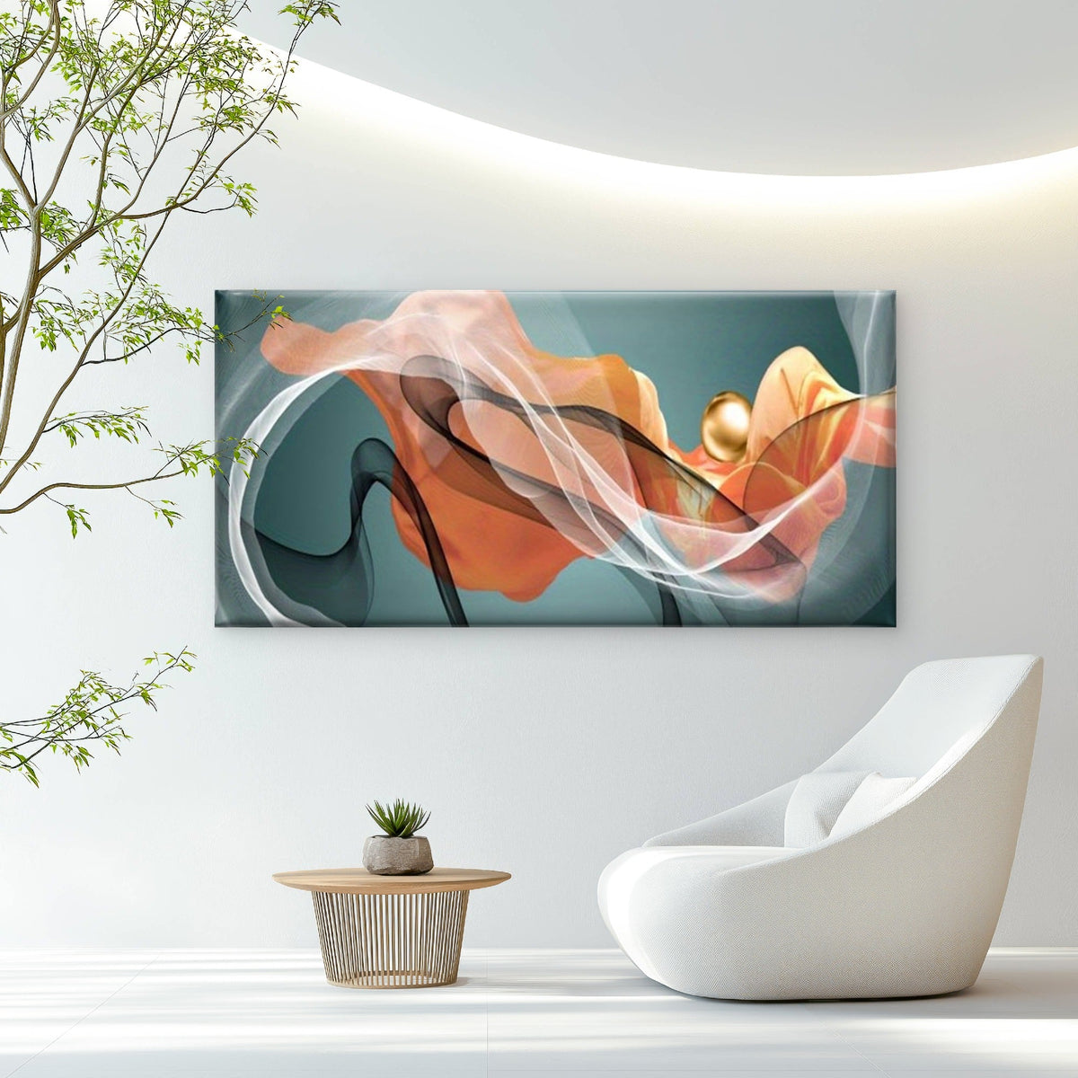 Abstract Colors in Motion Wall Art Canvas Office Home Room Framed 80x45cm