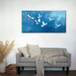 White Doves Flying Blue Sky Wall Art Canvas Office Home Room Framed 120x60cm