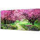 Pink Cherry Blossoms Tree Forest Wall Art canvas office home room framed 120x60cm