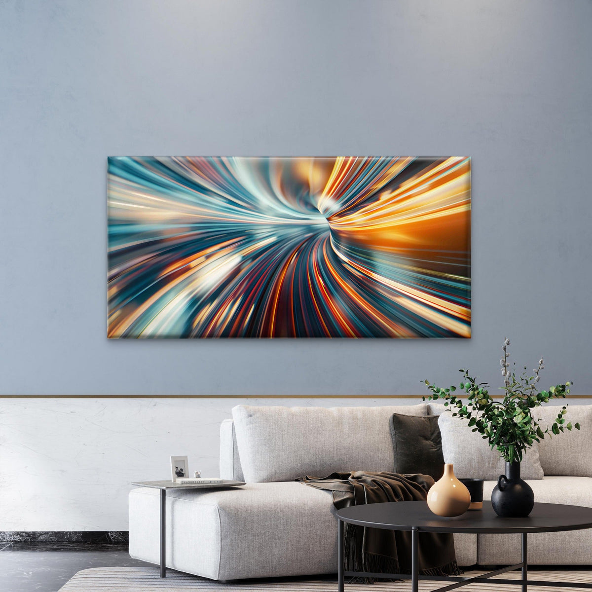 Abstract Lines Blur Speed Wall Art Canvas Office Home Room Framed 120x60cm