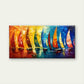 Colorful Sailboats On Water Wall Art Canvas Office Home Room Framed 120x60cm