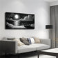 White Night Beach Landscape Wall Art Canvas Office Home Room Framed 120x60cm