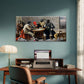 Modern Masked Board Game Wall Art Canvas Office Home Room Framed 120x60cm