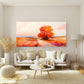 Autumn with a Road And Trees Wall Art Canvas Office Home Room Framed 80x45cm