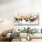 Abstract Watercolor Flowers Wall Art Canvas Office Home Room Framed 80x45cm