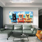 Beach Dogs in Fashion Glasses Wall Art Canvas Office Home Room Framed 120x60cm