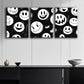 3pcs Joyful Face Metal Print Ready to Hang Art