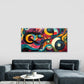 Abstract with Vibrant Colors Wall Art Canvas Office Home Room Framed 120x60cm
