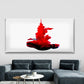 Paint In Water Color Liquid Wall Art Canvas Office Home Room Framed 80x45cm