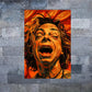 Abstract Man Face Oil Painting Print 100% Australian Made 40x60cm Stretched Canvas Ready to Hang