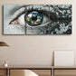 3pcs An eye with puzzle pieces Metal Print Ready to Hang Art