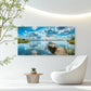 Quiet Lake Boat Dock Wall Art Canvas Office Home Room Framed 120x60cm