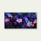 Surreal Dark Neon Flowers Wall Art Canvas Office Home Room Framed 120x60cm