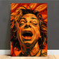 Abstract Man Face Oil Painting Print 100% Australian Made 40x60cm Stretched Canvas Ready to Hang