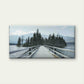 Wooden Bridge Over The Water Wall Art Canvas Office Home Room Framed 120x60cm