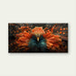 Majestic Phoenix Golden Feather Wall Art Canvas Office Home Room Framed 80x45cm