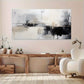 Black White Golden Accents Wall Art wall canvas office home room framed 120x60cm
