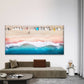 Aerial View of Beach Wall Art Canvas Office Home Room Framed 120x60cm