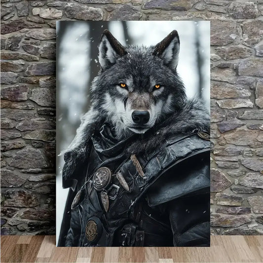 Half-Wolf Gamer Canvas Art Print 100% Australian Made 40x60cm Stretched Canvas Ready to Hang