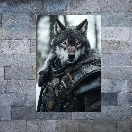 Half-Wolf Gamer Canvas Art Print 100% Australian Made 40x60cm Stretched Canvas Ready to Hang