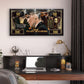 Vintage Criminal Money Print Wall Art Canvas Office Home Room Framed 120x60cm