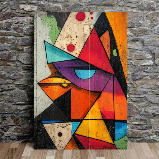 Abstract Geometric Wall Art Print 100% Australian Made 40x60cm Stretched Canvas Ready to Hang