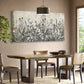 Botanical Rustic Beige Flower Plants Nature Wall Art canvas office home room framed 120x60cm