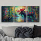 3pcs Vibrant Moose in the Forest Metal Print Ready to Hang Art