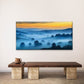 Vintage Landscape with Mist Wall Art Canvas Office Home Room Framed 120x60cm