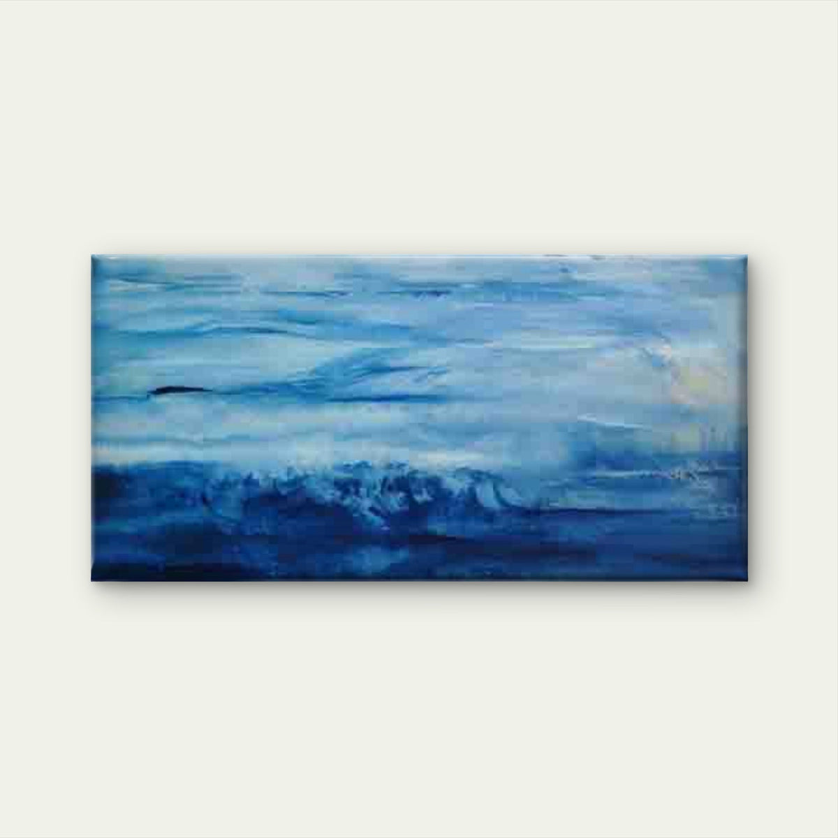 Ocean Waves And Blue Seas Wall Art Canvas Office Home Room Framed 120x60cm