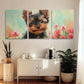 3pcs Watercolor Cute Dog animals Stunning Metal Print Ready to Hang Art