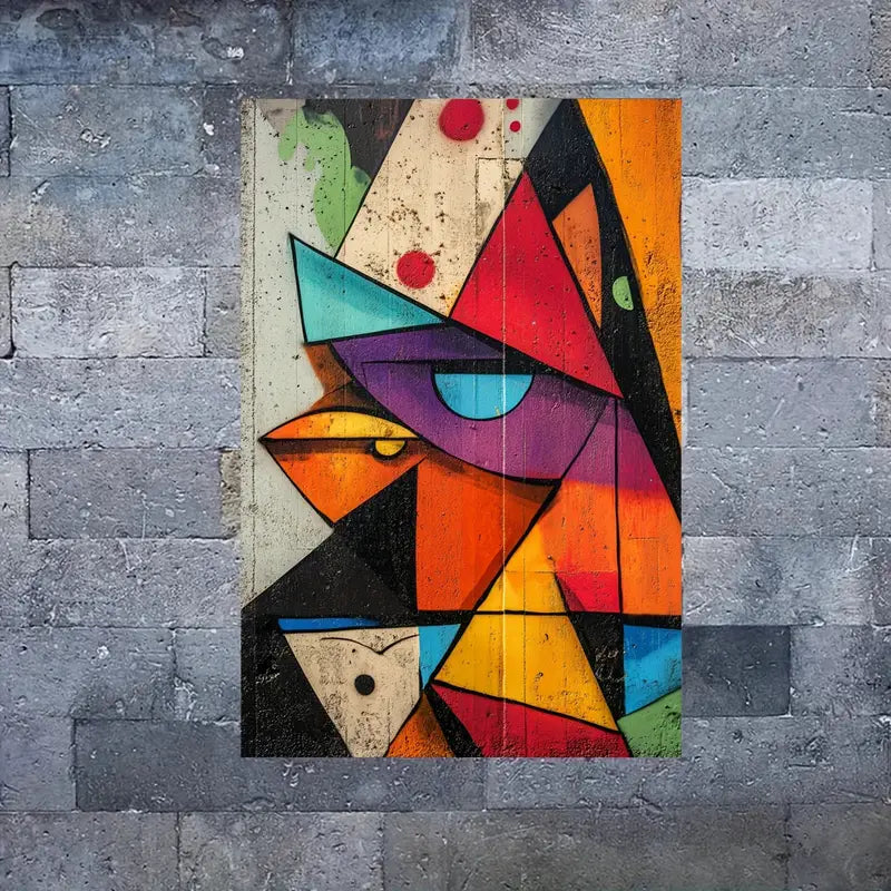 Abstract Geometric Wall Art Print 100% Australian Made 40x60cm Stretched Canvas Ready to Hang